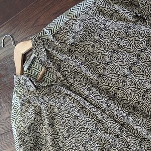 SCOTCH & SODA I Le Tigre Noir Mixed Pattern Button Down Blouse Shirt Top, M